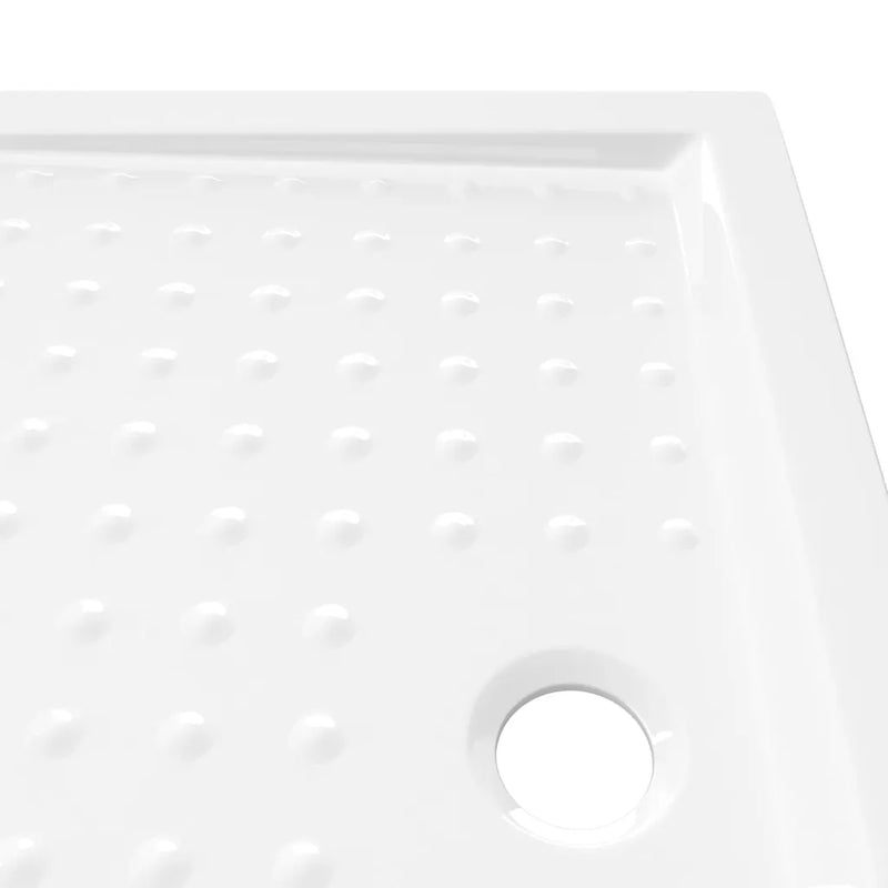Shower Base Tray with Dots White 90x70x4 cm ABS