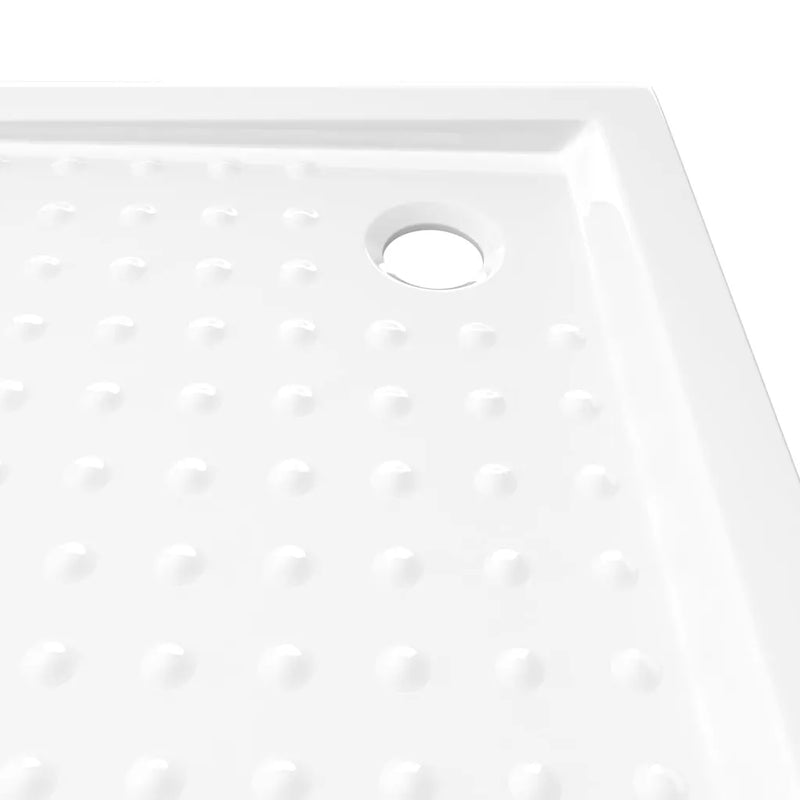 Shower Base Tray with Dots White 90x90x4 cm ABS