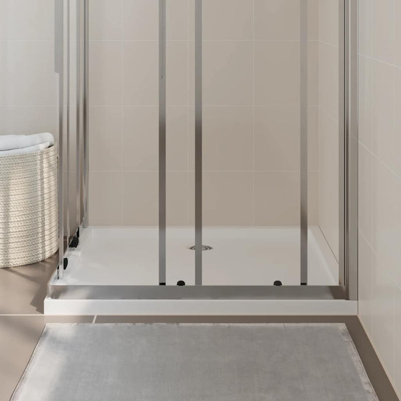 vidaXL Rectangular ABS Shower Base Tray White 80x90 cm