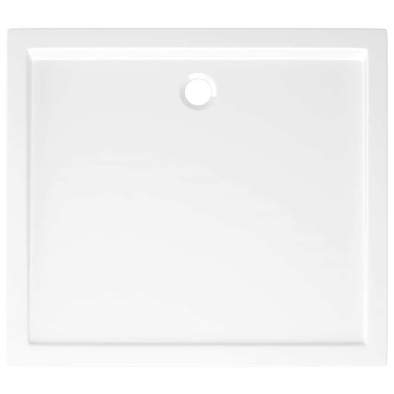vidaXL Rectangular ABS Shower Base Tray White 80x90 cm