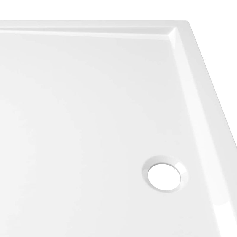 vidaXL Rectangular ABS Shower Base Tray White 80x90 cm