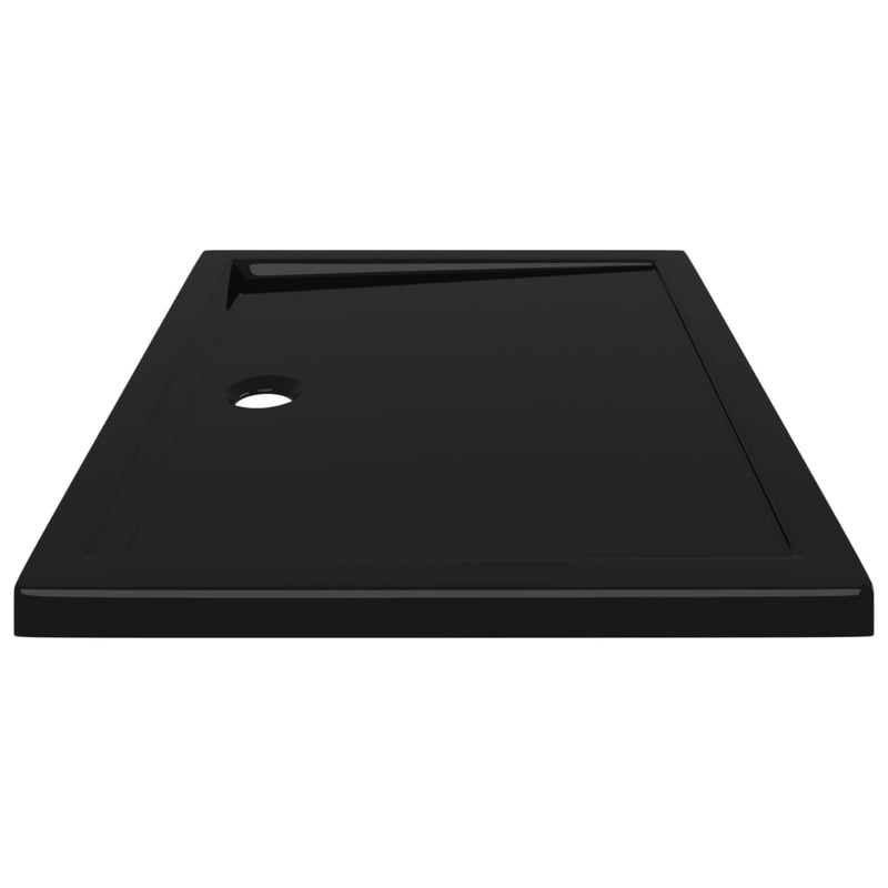 vidaXL Rectangular ABS Shower Base Tray Black 70x90 cm