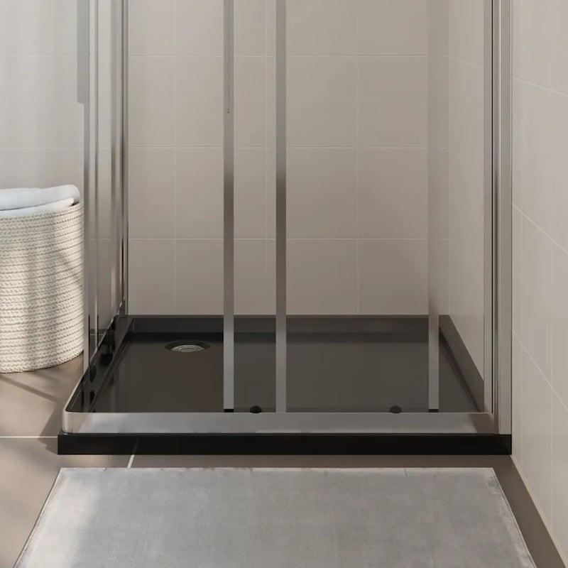 Square ABS Shower Base Tray Black 90x90 cm