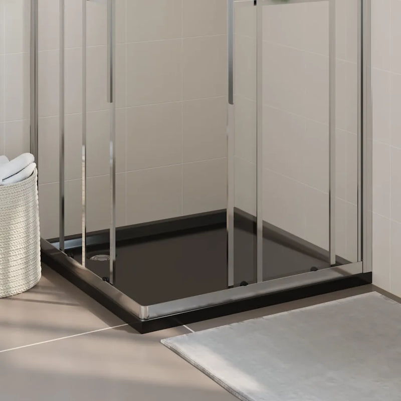Square ABS Shower Base Tray Black 90x90 cm