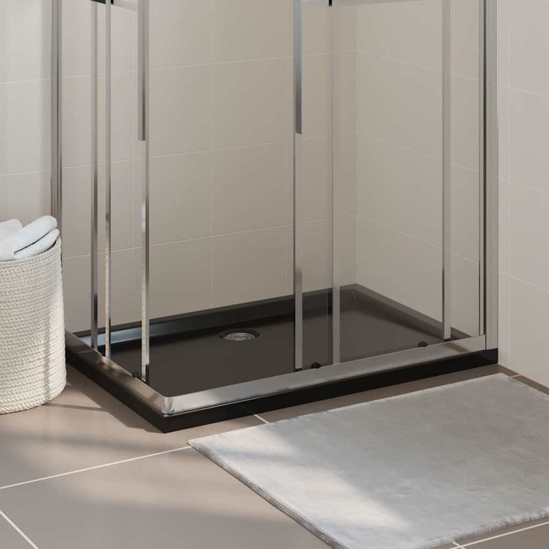 vidaXL Rectangular ABS Shower Base Tray Black 70x100 cm
