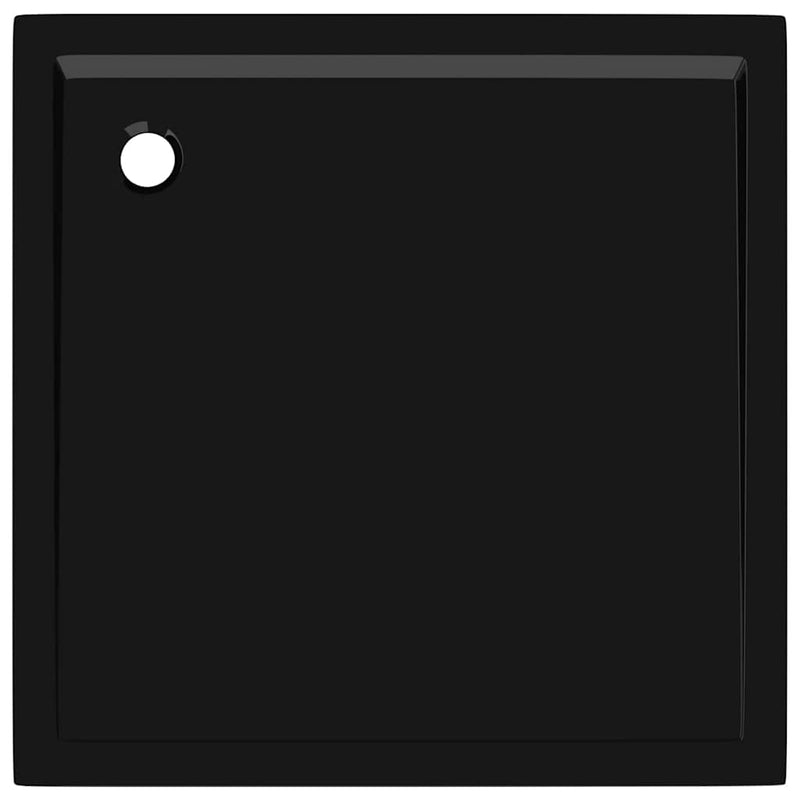 vidaXL Square ABS Shower Base Tray Black 80x80 cm