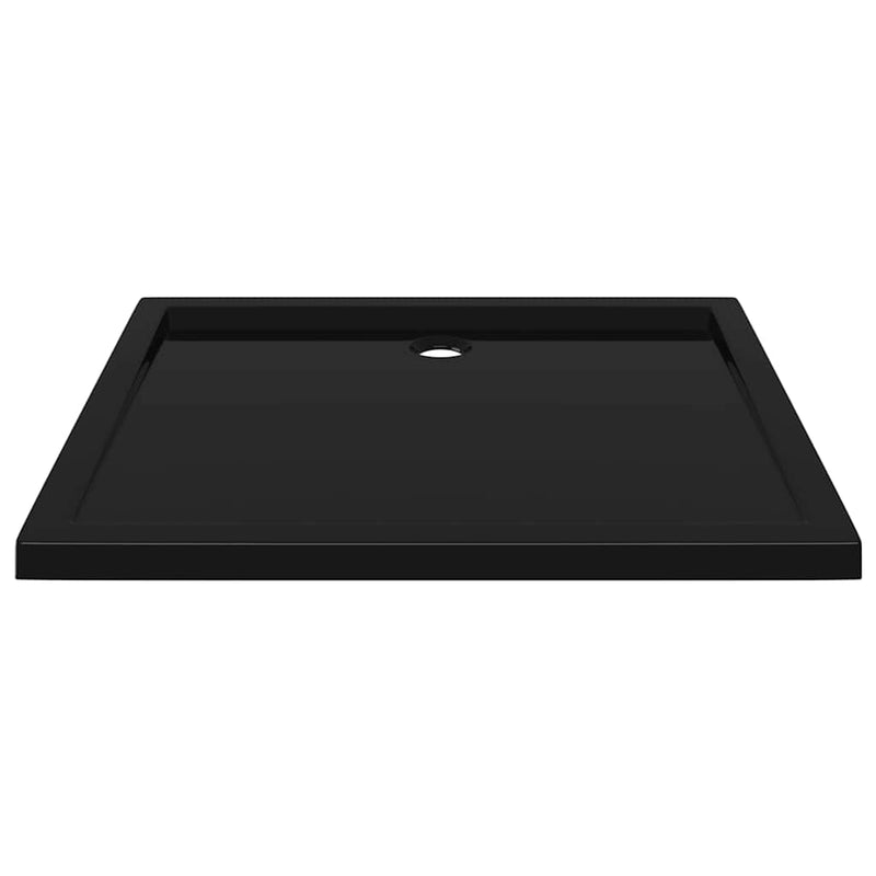 vidaXL Rectangular ABS Shower Base Tray Black 80x90 cm