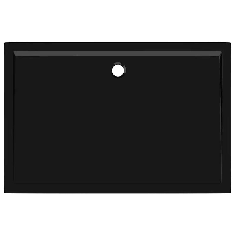 Rectangular ABS Shower Base Tray Black 80x120 cm