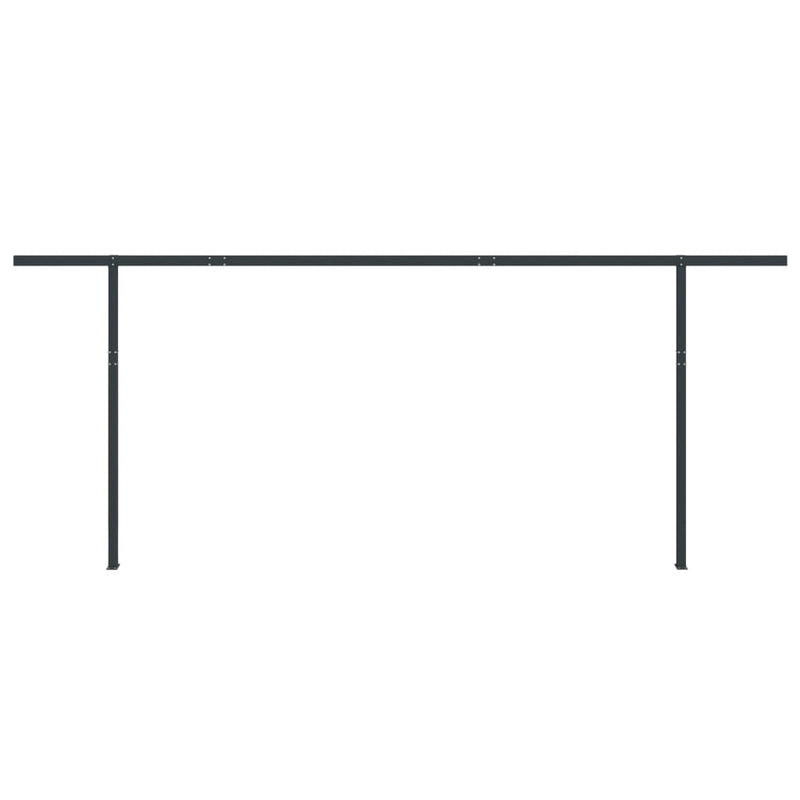 vidaXL Awning Post Set Anthracite 600x245 cm Iron
