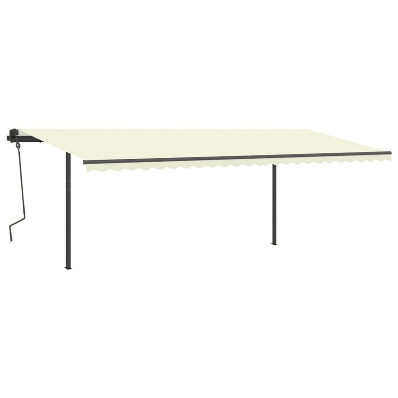 vidaXL Awning Post Set Anthracite 600x245 cm Iron