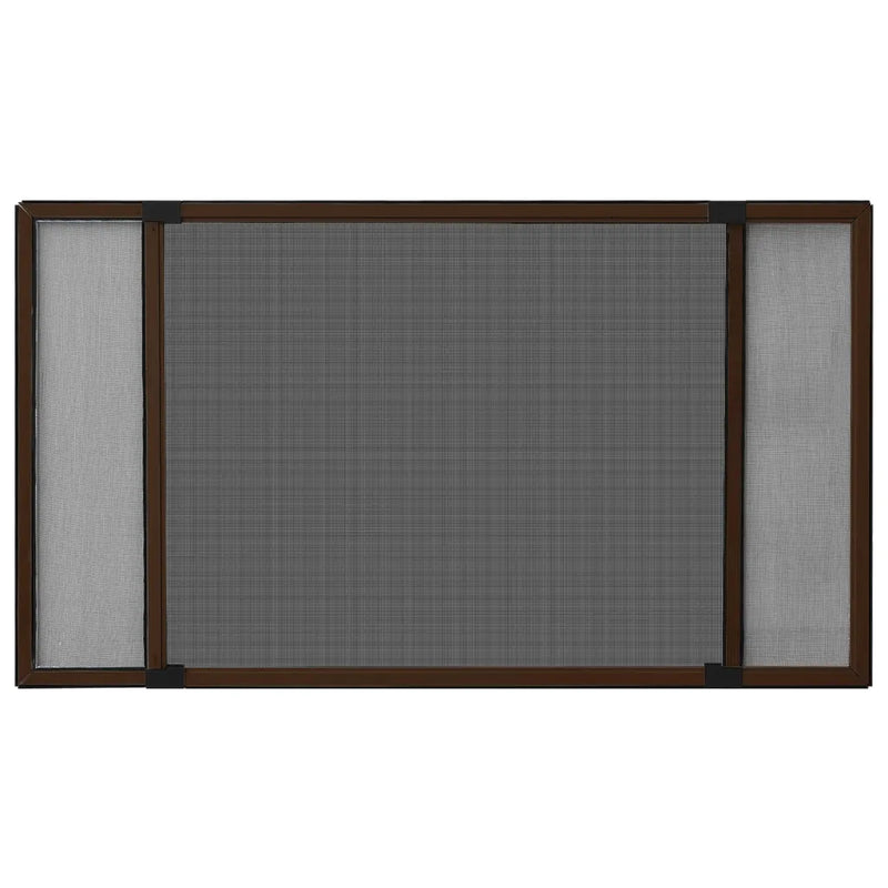 Extendable Insect Screen for Windows Brown (75-143)x50 cm