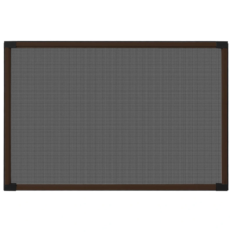 Extendable Insect Screen for Windows Brown (75-143)x50 cm