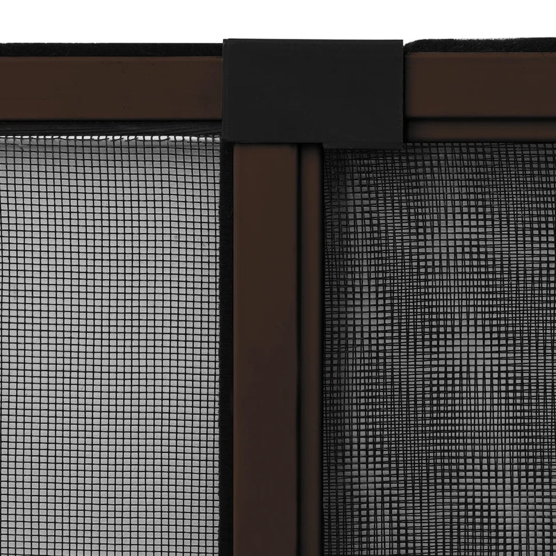 Extendable Insect Screen for Windows Brown (75-143)x50 cm