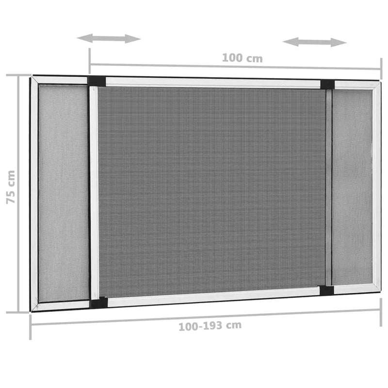 Extendable Insect Screen for Windows White (100-193)x75 cm