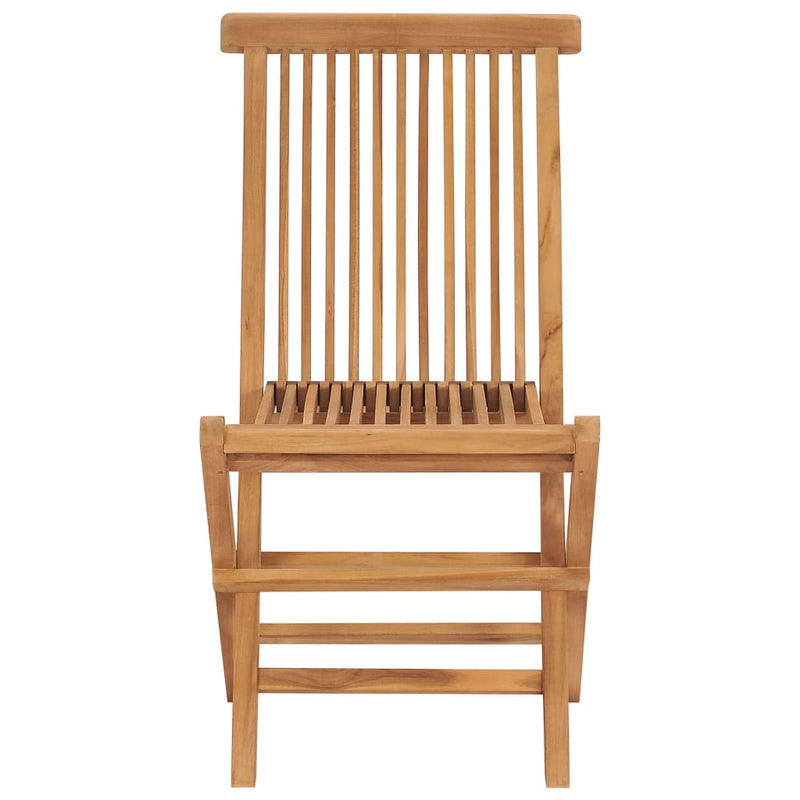 vidaXL Folding Garden Chairs 4 pcs Solid Wood Teak