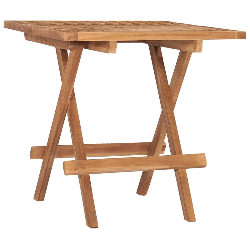 vidaXL 3 Piece Folding Outdoor Dining Set Solid Wood Teak