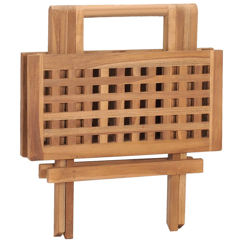 vidaXL 3 Piece Folding Outdoor Dining Set Solid Wood Teak