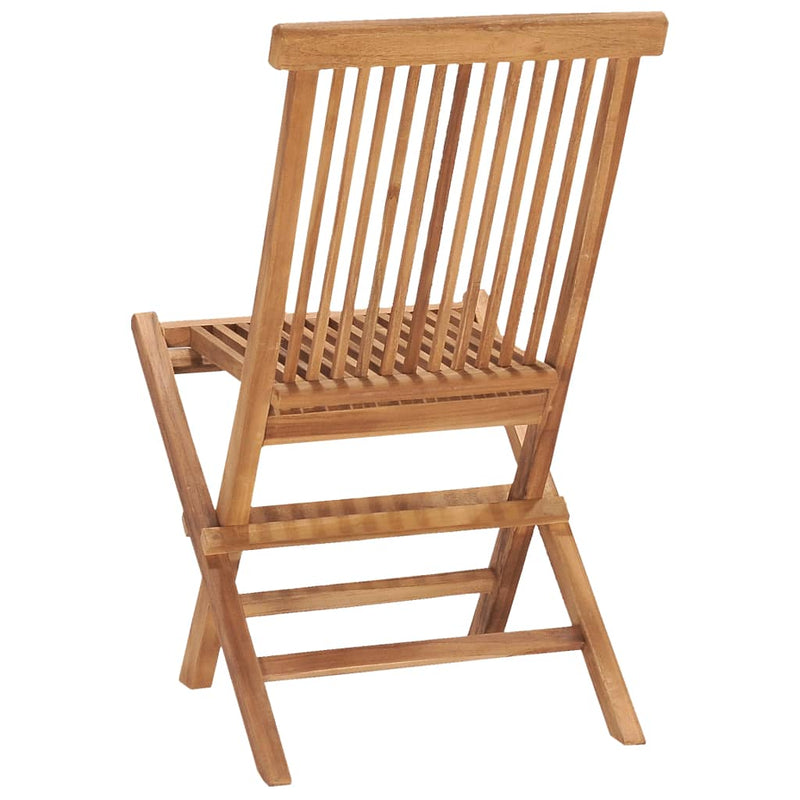 vidaXL 3 Piece Folding Outdoor Dining Set Solid Wood Teak