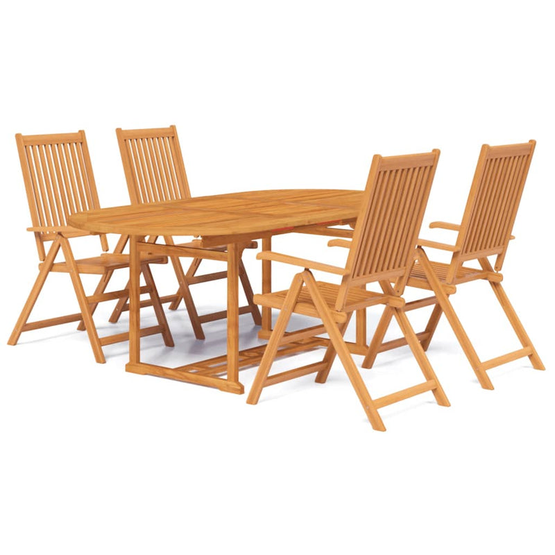 vidaXL 5 Piece Garden Dining Set Solid Acacia Wood