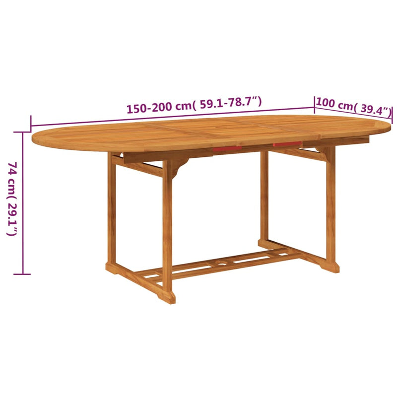 vidaXL 5 Piece Garden Dining Set Solid Acacia Wood