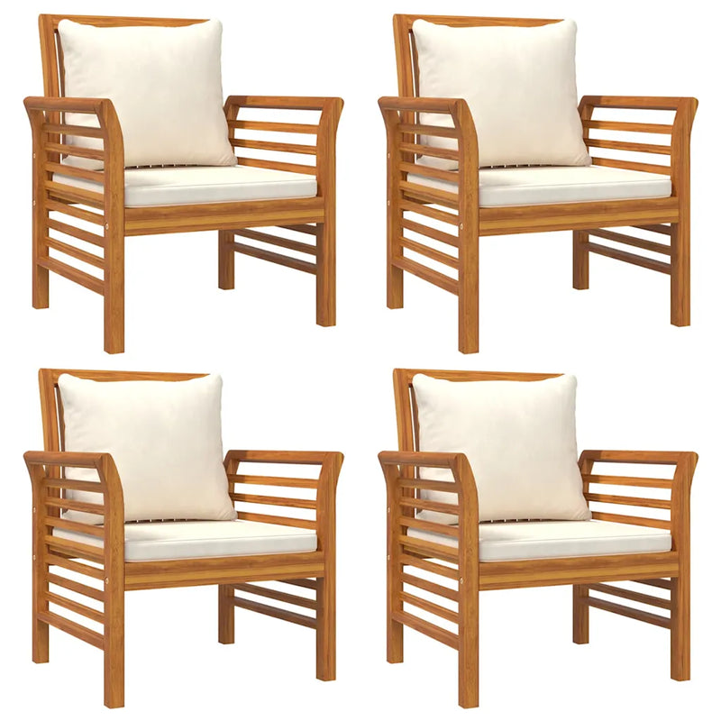 5 Piece Garden Lounge Set with Cushions Solid Wood Acacia