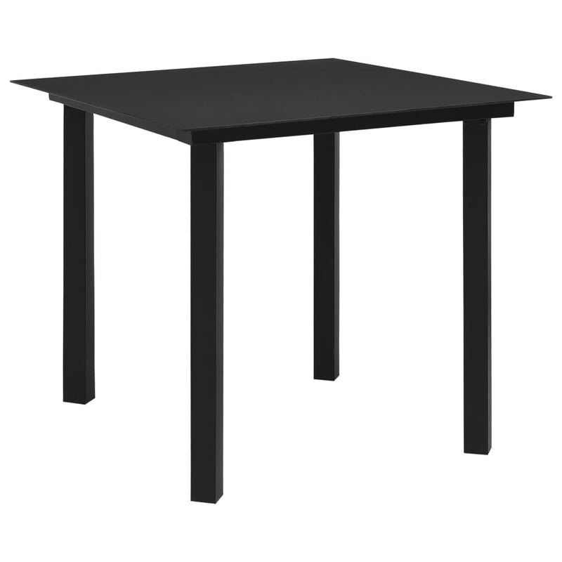 vidaXL 3 Piece Outdoor Dining Set PVC Rattan Black