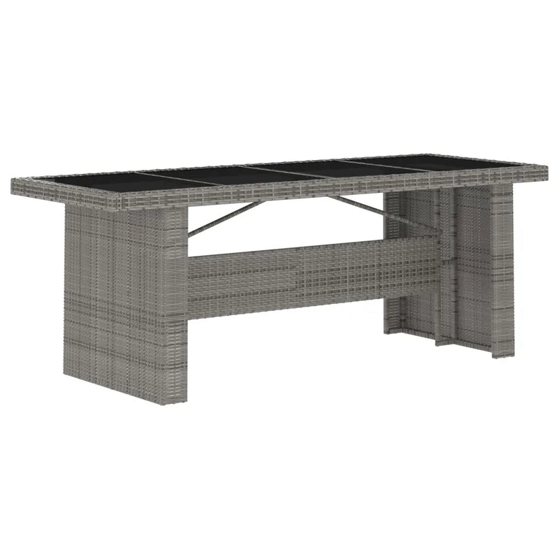 11 Piece Outdoor Dining Set with Cushions Poly Rattan Grey