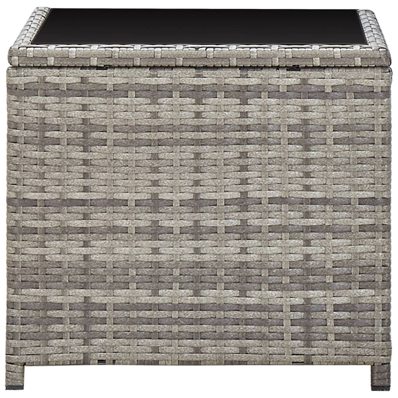 vidaXL 3 Piece Garden Lounge Set with Cushions Poly Rattan Grey