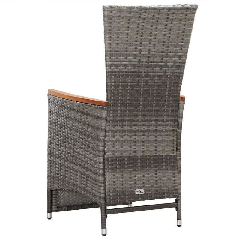 3 Piece Garden Lounge Set with Cushions Poly Rattan Grey