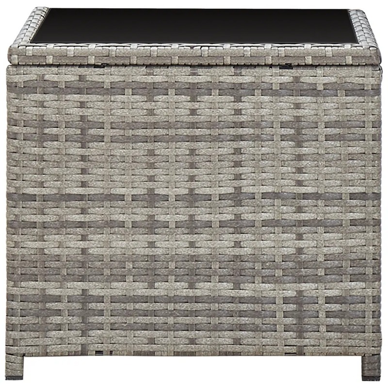 3 Piece Garden Lounge Set with Cushions Poly Rattan Grey