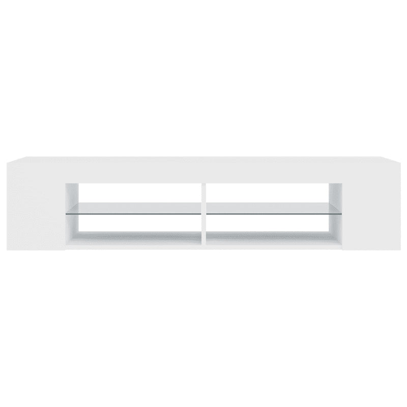 TV Cabinet with LED Lights White 135x39x30 cm