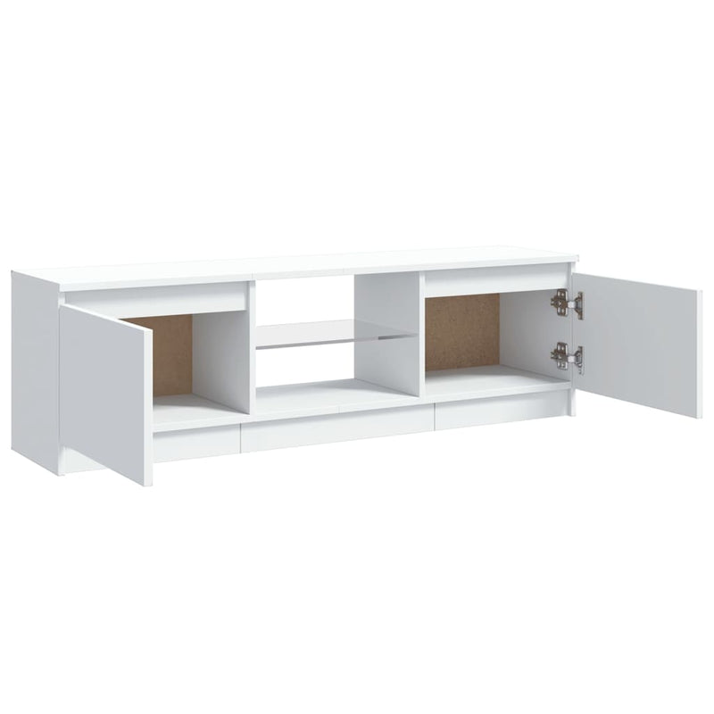 vidaXL TV Cabinet with LED Lights White 120x30x36 cm