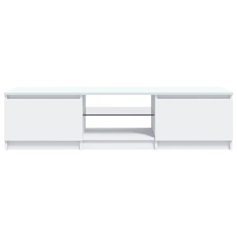 TV Cabinet with LED Lights White 140x40x36 cm