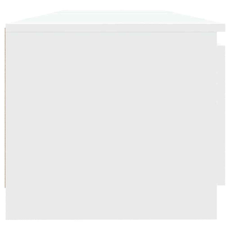 vidaXL TV Cabinet with LED Lights White 140x40x36 cm