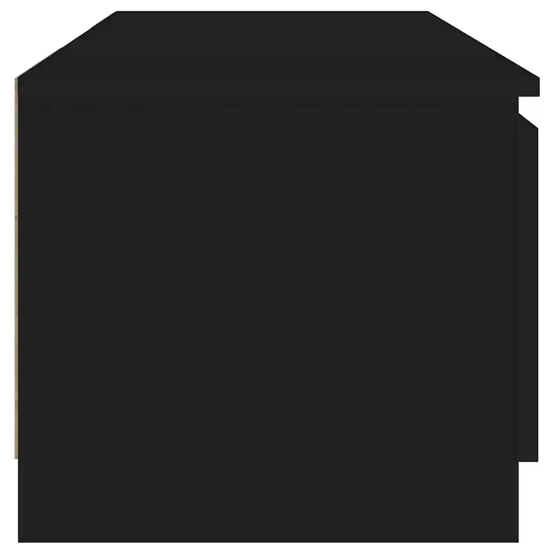 TV Cabinet with LED Lights Black 140x40x36 cm