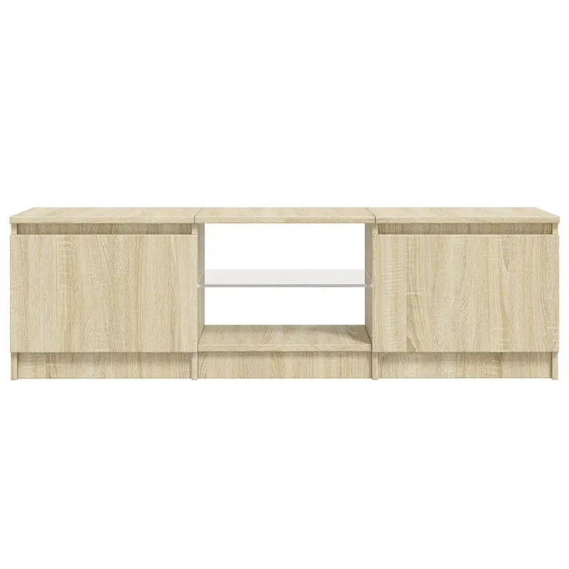 TV Cabinet with LED Lights Sonoma Oak 140x40x36 cm