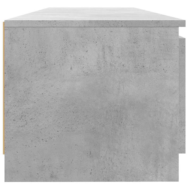 vidaXL TV Cabinet with LED Lights Concrete Grey 140x40x36 cm
