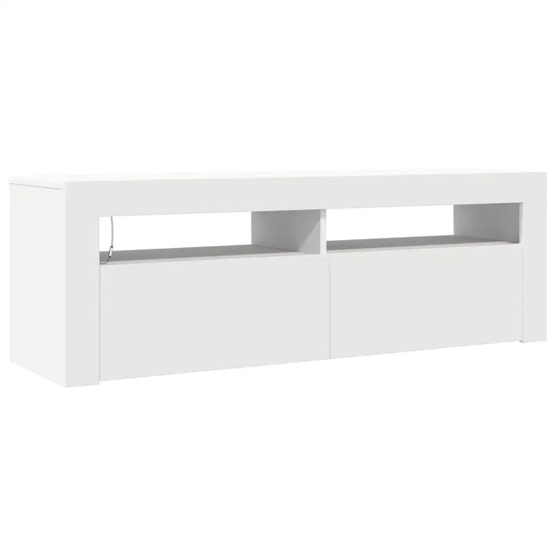 TV Cabinet with LED Lights White 120x35x40 cm