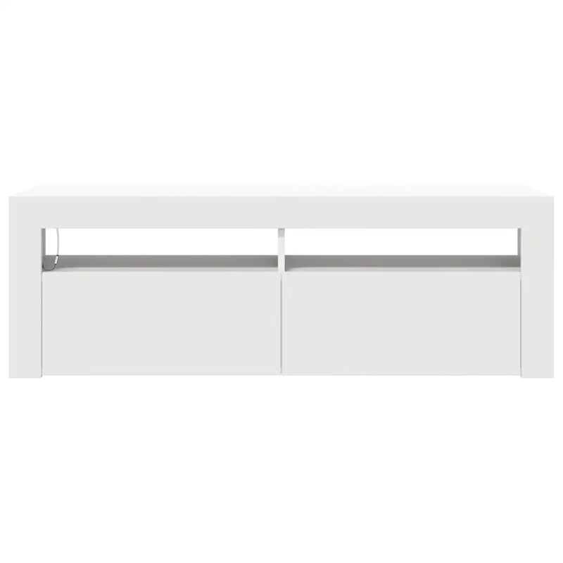 TV Cabinet with LED Lights White 120x35x40 cm