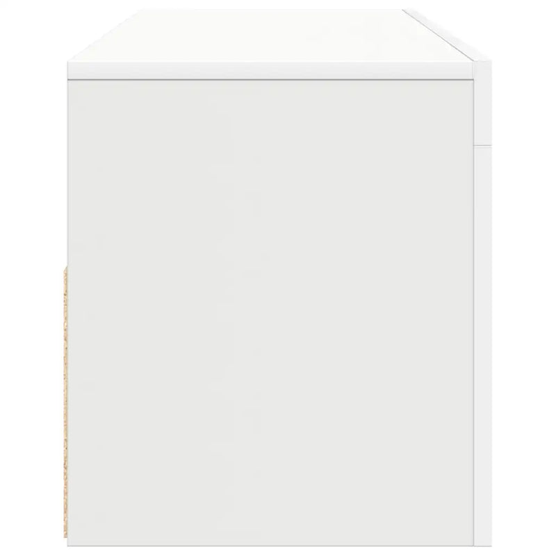 TV Cabinet with LED Lights White 120x35x40 cm