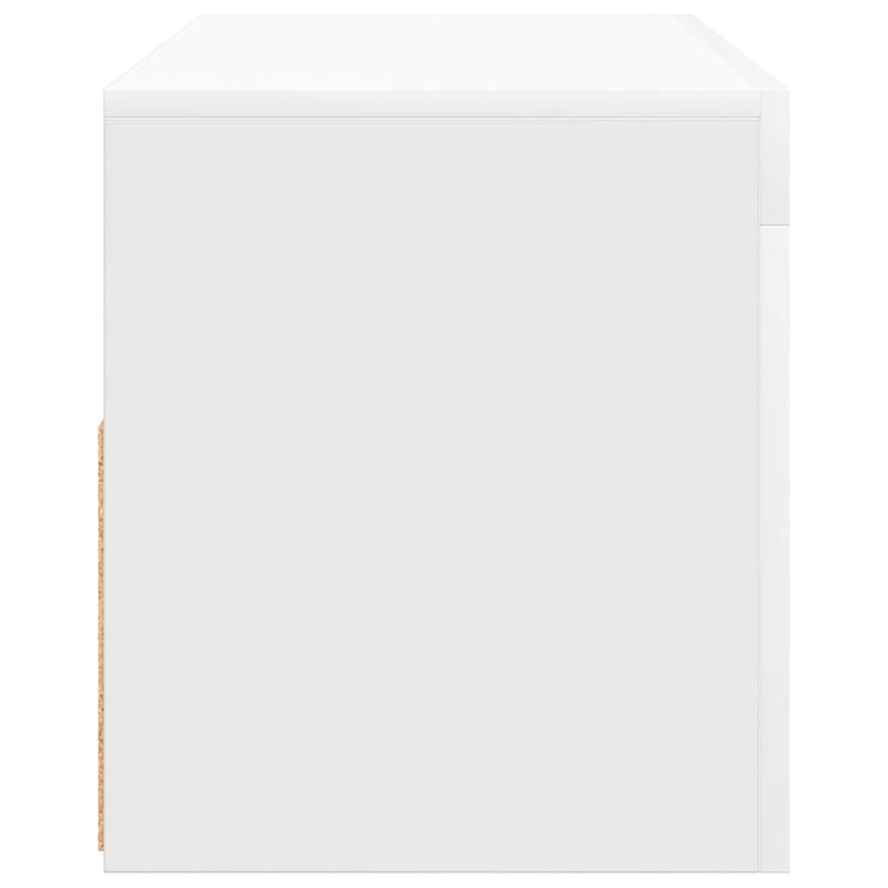 vidaXL TV Cabinet with LED Lights White 90x35x40 cm