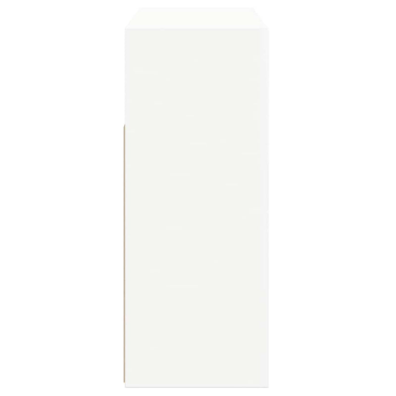 vidaXL Sideboard with LED Lights White 115.5x30x75 cm