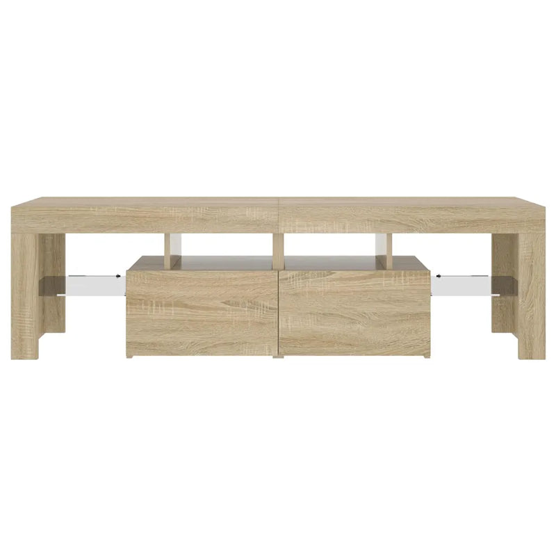 TV Cabinet with LED Lights Sonoma Oak 140x36.5x40 cm