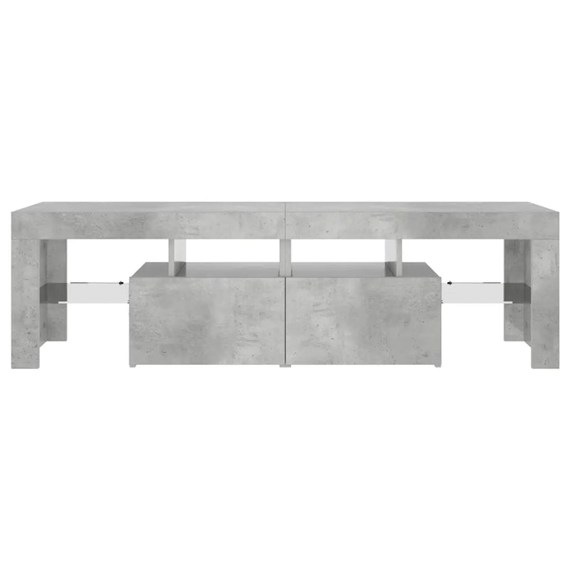 TV Cabinet with LED Lights Concrete Grey 140x36.5x40 cm