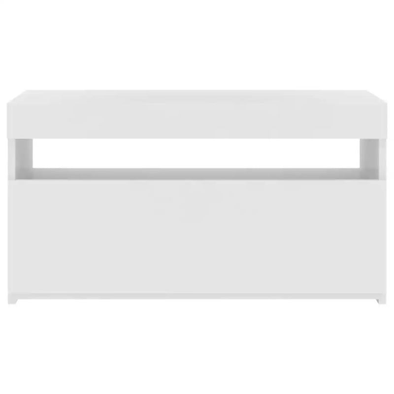 TV Cabinet with LED Lights White 75x35x40 cm