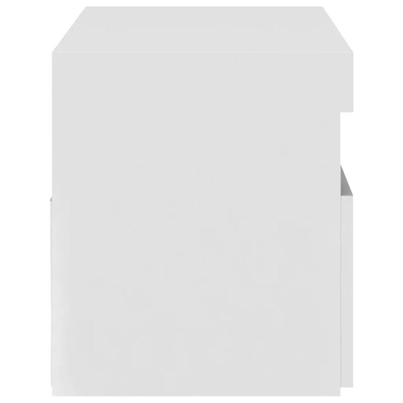 TV Cabinet with LED Lights White 75x35x40 cm