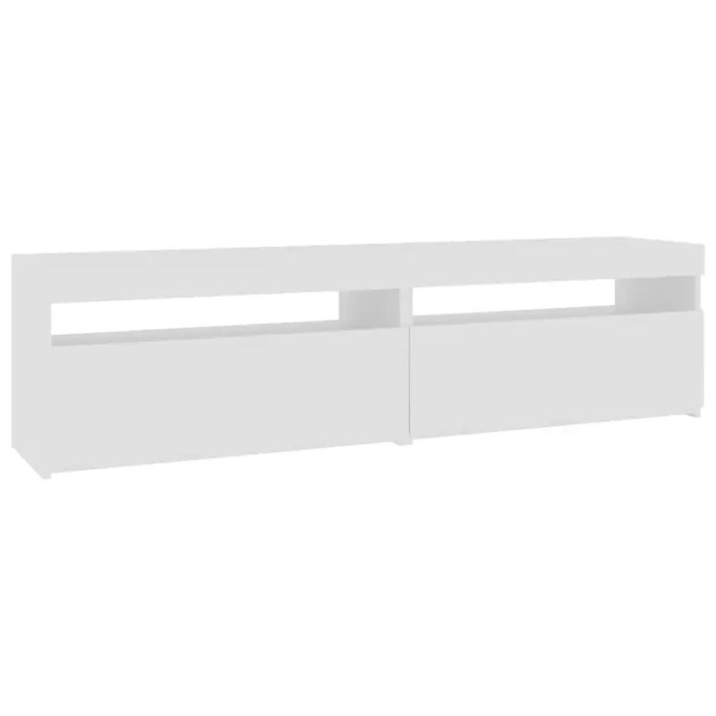 2 Piece TV Cabinet Set with LED Lights White 75x35x40 cm
