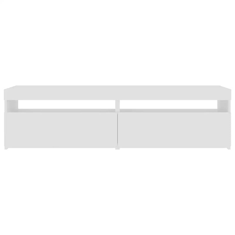 2 Piece TV Cabinet Set with LED Lights White 75x35x40 cm