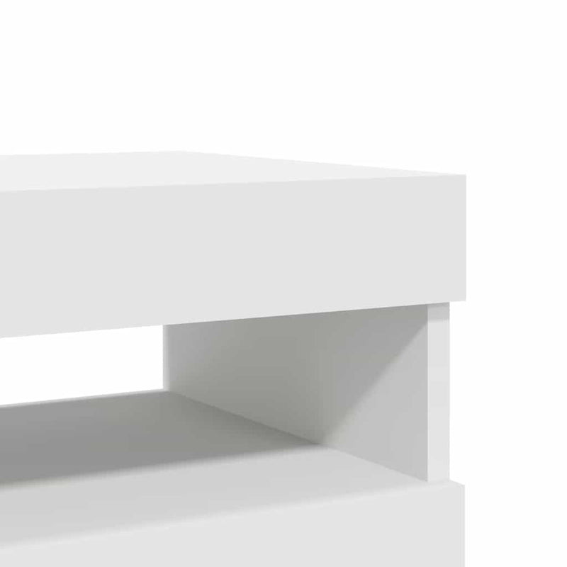 vidaXL TV Cabinets with LED Lights 2 pcs White 60x35x40 cm