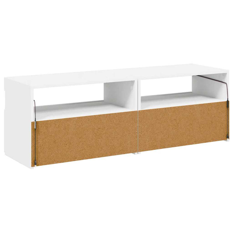 vidaXL TV Cabinets with LED Lights 2 pcs White 60x35x40 cm